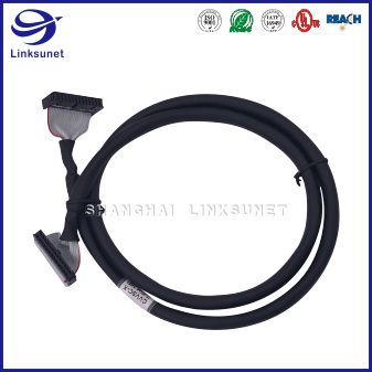 IDC 1.27mm 壓線(xiàn)端子牛角插頭連接器圓排線(xiàn)線(xiàn)束